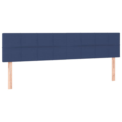 Hoofdbord LED 200x5x78/88 cm stof blauw 200 x 5 x 78/88 cm Blauw