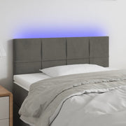 Hoofdbord 80x5x78/88 cm fluweel donkergrijs LED