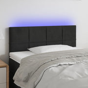Hoofdbord 90x5x78/88 cm fluweel zwart LED
