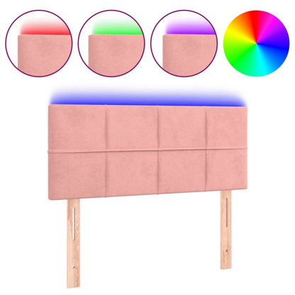 Hoofdbord Led Fluweel 90 x 5 x 78/88 cm Roze