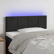 Hoofdbord 100x5x78/88 cm fluweel zwart LED
