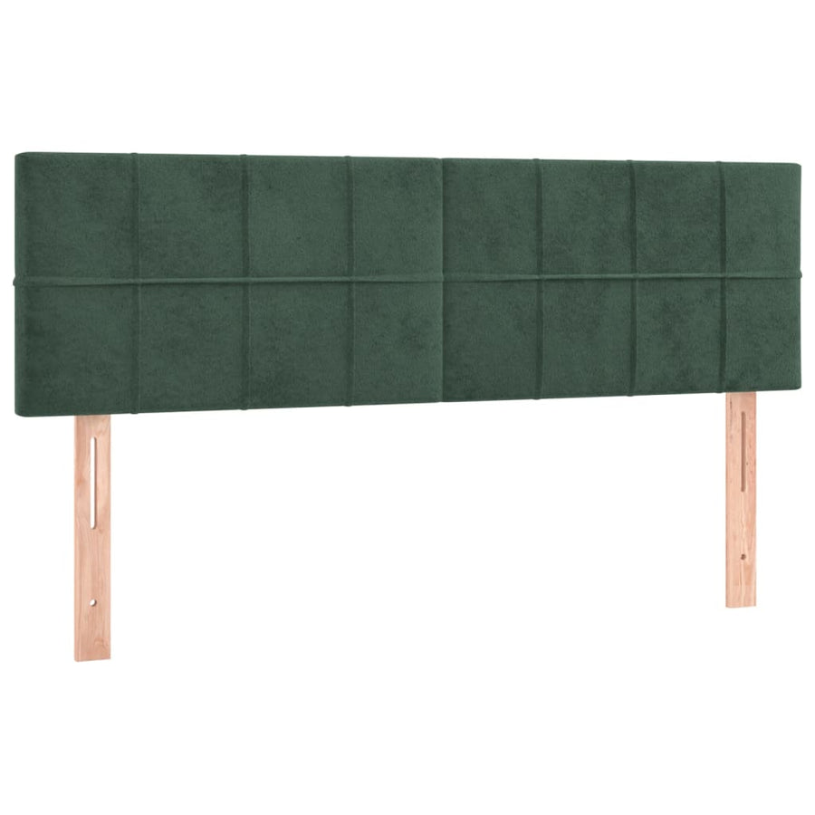 Hoofdbord Led Fluweel 144 x 5 x 78/88 cm Donkergroen
