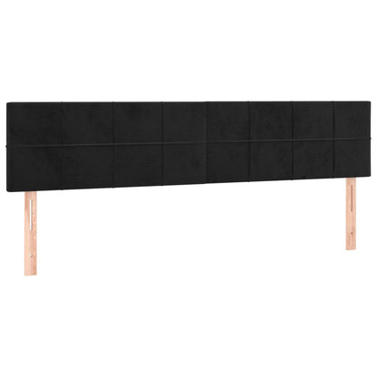 Hoofdbord Led Fluweel 180 x 5 x 78/88 cm Zwart