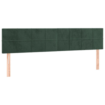 Hoofdbord Led Fluweel 180 x 5 x 78/88 cm Donkergroen