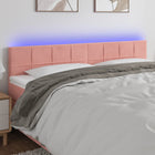 Headboard LED 180x5x78/88 cm velvet pink
