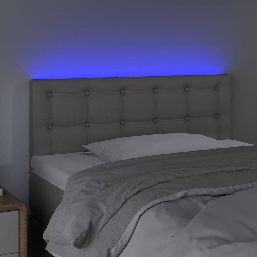 Hoofdbord Led Kunstleer 80 x 5 x 78/88 cm Grijs
