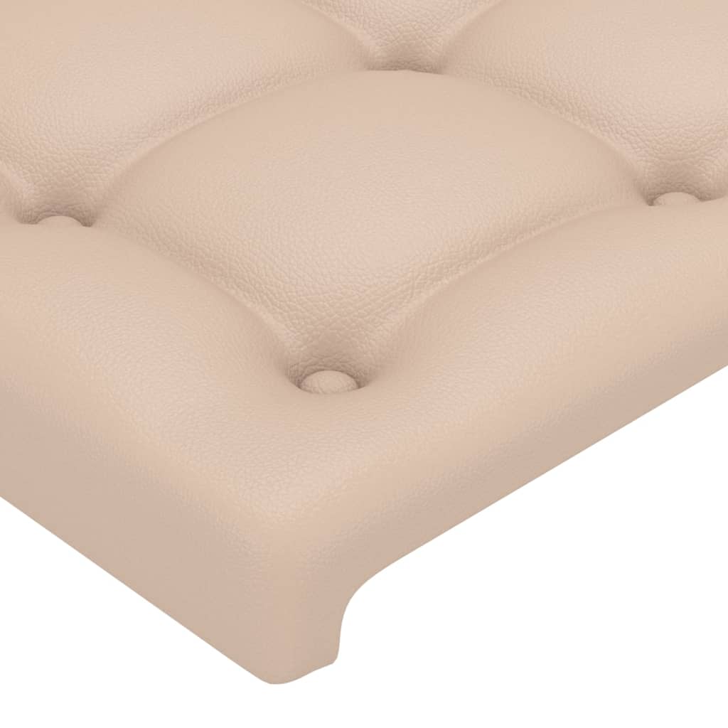 Hoofdbord LED 80x5x78/88 cm kunstleer cappuccinokleurig 80 x 5 x 78/88 cm Cappuccino