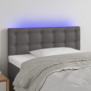 Hoofdbord 90x5x78/88 cm kunstleer grijs LED