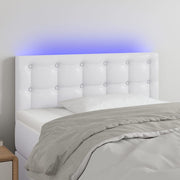 Hoofdbord 100x5x78/88 cm kunstleer wit LED