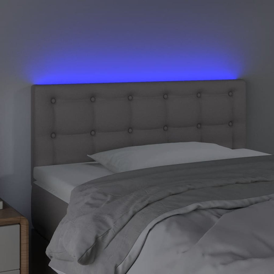 Hoofdbord Led Kunstleer 100 x 5 x 78/88 cm Grijs