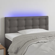 Hoofdbord 100x5x78/88 cm kunstleer grijs LED
