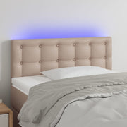 Hoofdbord 100x5x78/88 cm kunstleer cappuccino met LED