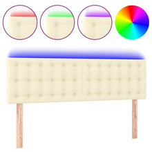 Hoofdbord Led Kunstleer Kleurig 144 x 5 x 78/88 cm Crème