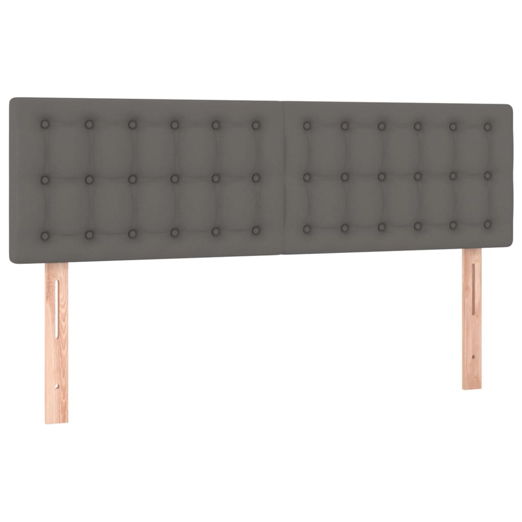 Hoofdbord Led Kunstleer 144 x 5 x 78/88 cm Grijs