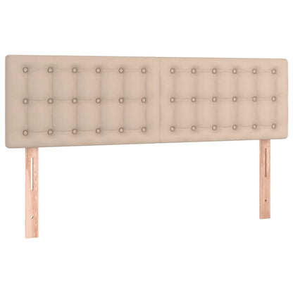 Hoofdbord Led Kunstleer Kleurig 144 x 5 x 78/88 cm Cappuccino