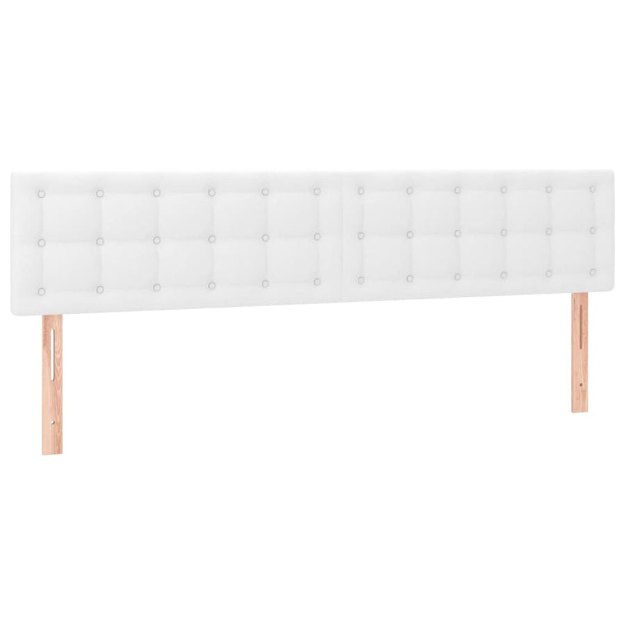 Hoofdbord Led Kunstleer 200 x 5 x 78/88 cm Wit
