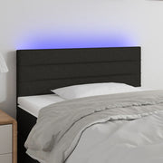 Hoofdbord 80x5x78/88 cm stof zwart met LED
