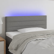 Hoofdbord 90x5x78/88 cm stof donkergrijs met LED