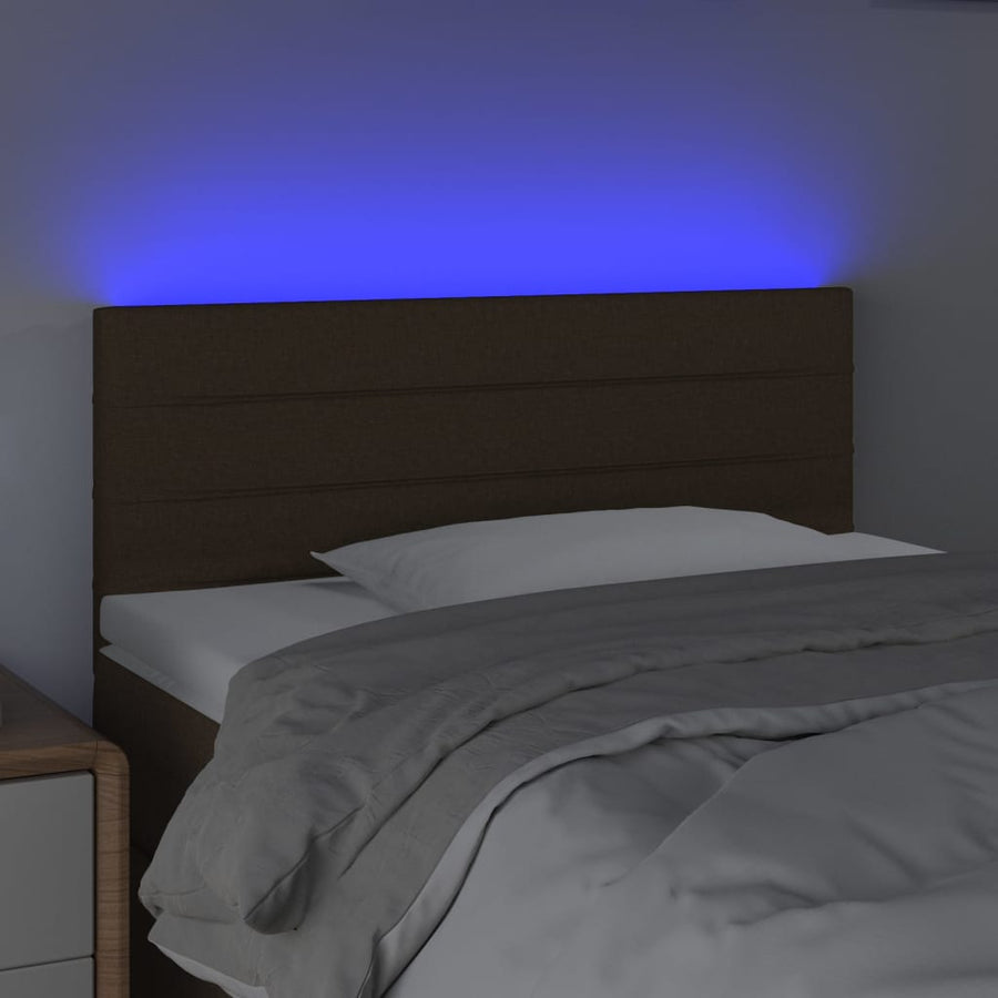 Hoofdbord Led Stof 90 x 5 x 78/88 cm Donkerbruin