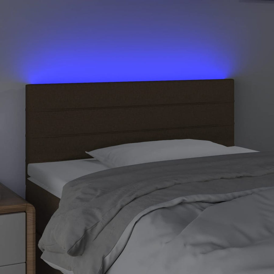 Hoofdbord Led Stof 100 x 5 x 78/88 cm Donkerbruin