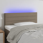 Hoofdbord 100x5x78/88 cm taupe LED