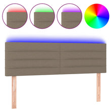 Hoofdbord LED 144x5x78/88 cm stof taupe 144 x 5 x 78/88 cm Taupe