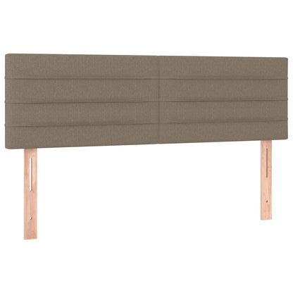 Hoofdbord LED 144x5x78/88 cm stof taupe 144 x 5 x 78/88 cm Taupe