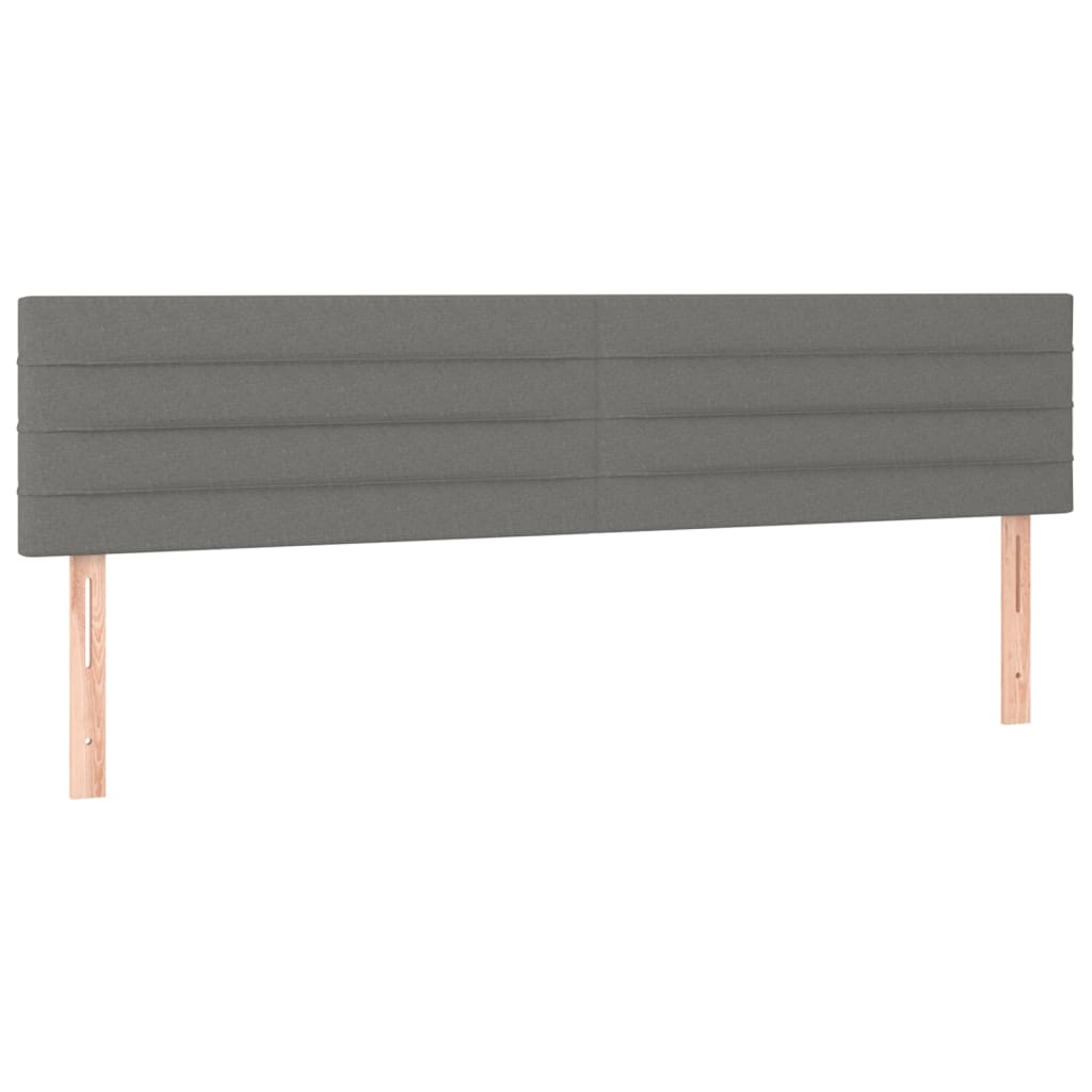 Hoofdbord LED 160x5x78/88 cm stof donkergrijs 160 x 5 x 78/88 cm Donkergrijs