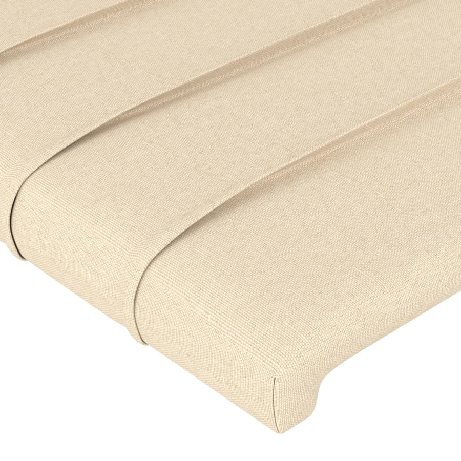 Hoofdbord Led Stof Kleurig 160 x 5 x 78/88 cm Crème
