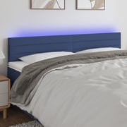 Hoofdbord LED 160x5x78/88 cm blauw polyester