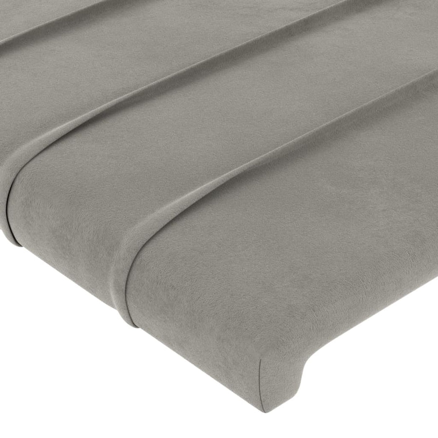 Hoofdbord Led 80X5X78/88 Cm Fluweel Lichtgrijs