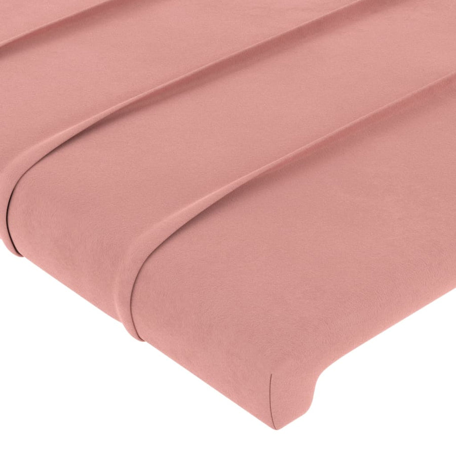 Hoofdbord LED 80x5x78/88 cm fluweel roze 80 x 5 x 78/88 cm Roze