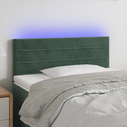 Hoofdbord 90x5x78/88 cm fluweel donkergroen LED