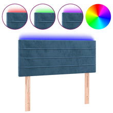 Hoofdbord Led Fluweel 90 x 5 x 78/88 cm Donkerblauw