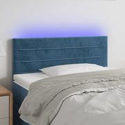 Hoofdbord LED 90x5x78/88 cm fluweel donkerblauw