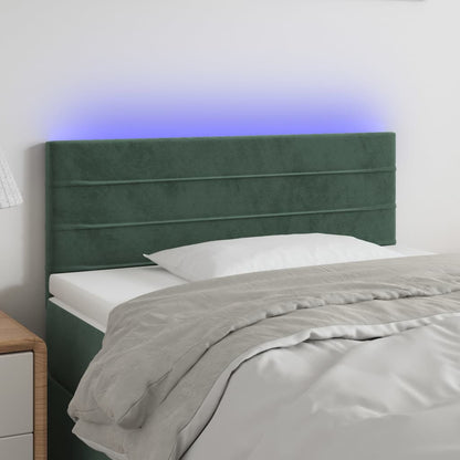 Hoofdbord Led 100X5X78/88 Cm Fluweel Donkergroen 100 x 5 x 78/88 cm