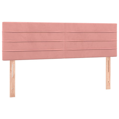 Hoofdbord LED 144x5x78/88 cm fluweel roze 144 x 5 x 78/88 cm Roze