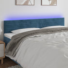 Headboard LED 180x5x78/88 cm velvet dark blue
