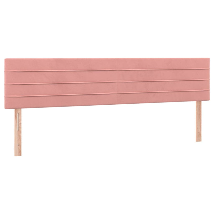 Hoofdbord LED 200x5x78/88 cm fluweel roze 200 x 5 x 78/88 cm Roze