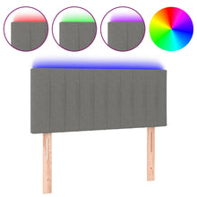 Hoofdbord Led Stof 80 x 5 x 78/88 cm Donkergrijs
