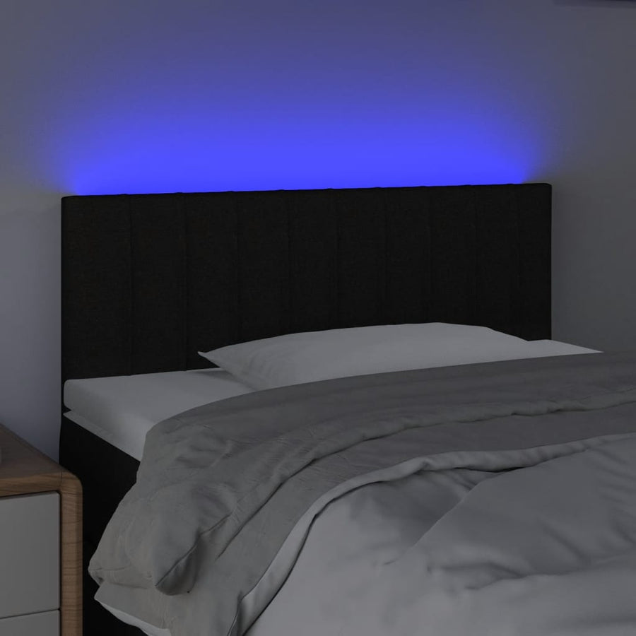 Hoofdbord Led Stof 80 x 5 x 78/88 cm Zwart