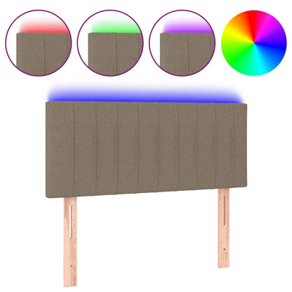 Hoofdbord Led Stof 80 x 5 x 78/88 cm Taupe