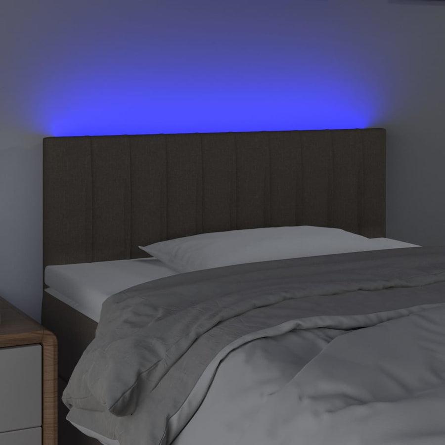 Hoofdbord Led Stof 80 x 5 x 78/88 cm Taupe