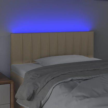 Hoofdbord Led Stof Kleurig 80 x 5 x 78/88 cm Crème
