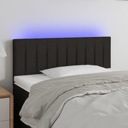 Hoofdbord 90x5x78/88 cm stof zwart LED