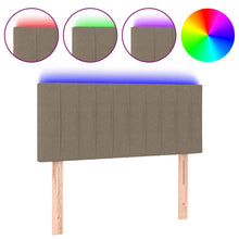Hoofdbord Led Stof 90 x 5 x 78/88 cm Taupe
