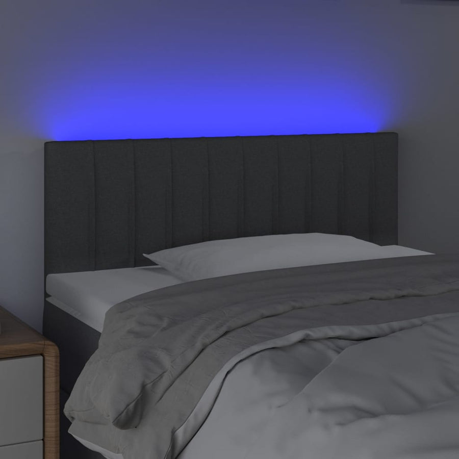 Hoofdbord Led Stof 100 x 5 x 78/88 cm Donkergrijs
