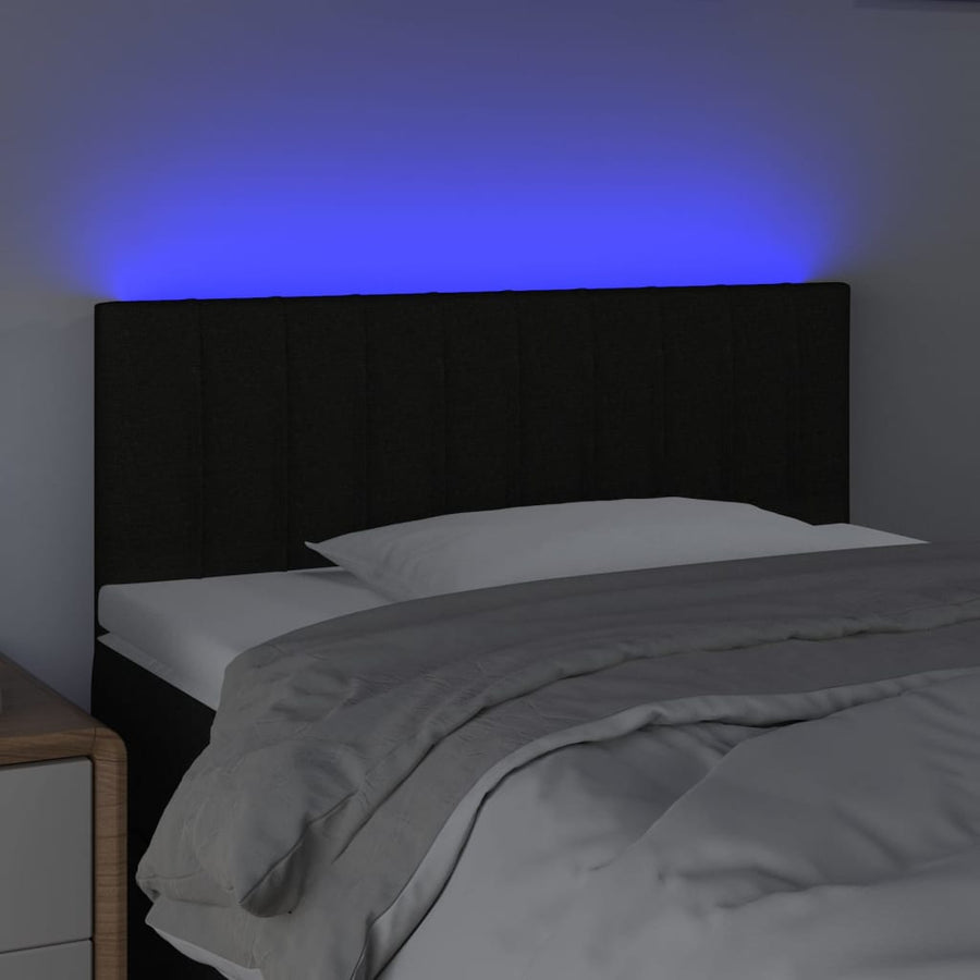 Hoofdbord Led Stof 100 x 5 x 78/88 cm Zwart