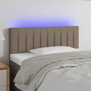 Hoofdbord 100x5x78/88 cm stof taupe LED