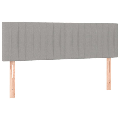 Hoofdbord Led Stof 144 x 5 x 78/88 cm Lichtgrijs